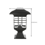 Simple Black LED Garden Pathway Lantern Table Lamp #size