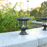 Simple Black LED Garden Pathway Lantern Table Lamp Image - 2