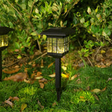 Simple Black LED Garden Pathway Lantern Table Lamp Image - 4