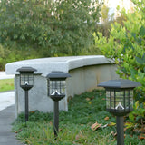 Simple Black LED Garden Pathway Lantern Table Lamp Image - 8