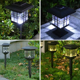 Simple Black LED Garden Pathway Lantern Table Lamp Image - 9