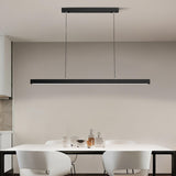 Simple Black Linear Adjustable Island Pendant Light Image - 10