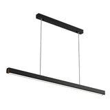 Simple Black Linear Adjustable Island Pendant Light Image - 5