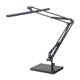 Simple Black Linear Adjustable Metal Arm Table Lamp Image - 5