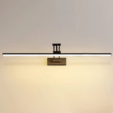 Simple Black Linear Adjustable Vanity Light Fixture Image - 1