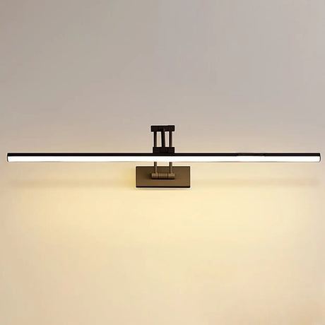 Simple Black Linear Adjustable Vanity Light Fixture Image - 1