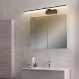 Simple Black Linear LED Bathroom Vanity Light Fixture Image - 2