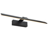 Simple Black Linear LED Bathroom Vanity Light Fixture Image - 5