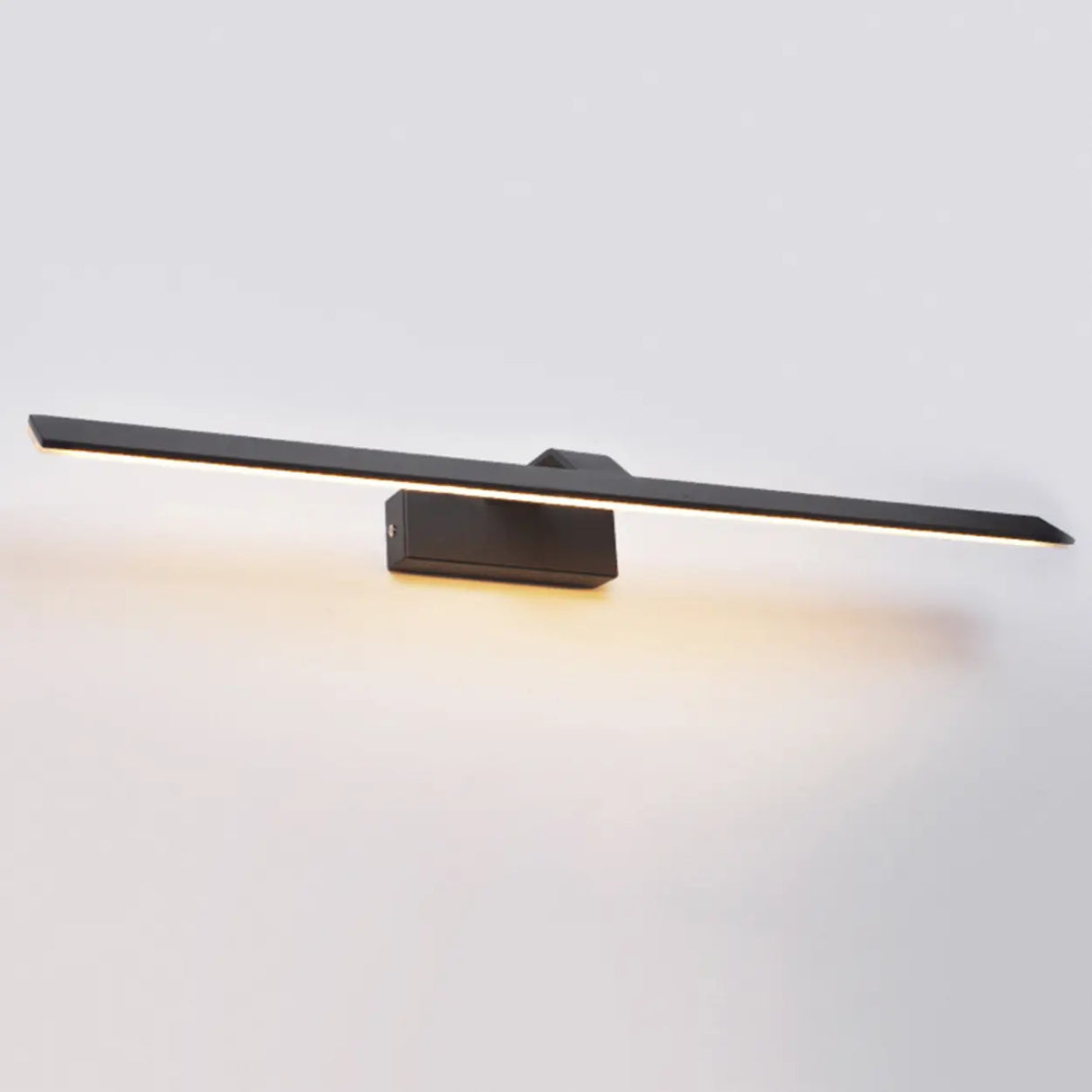 Simple Black Linear LED Bathroom Vanity Light Fixture Image - 6