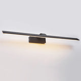 Simple Black Linear LED Bathroom Vanity Light Fixture Image - 6