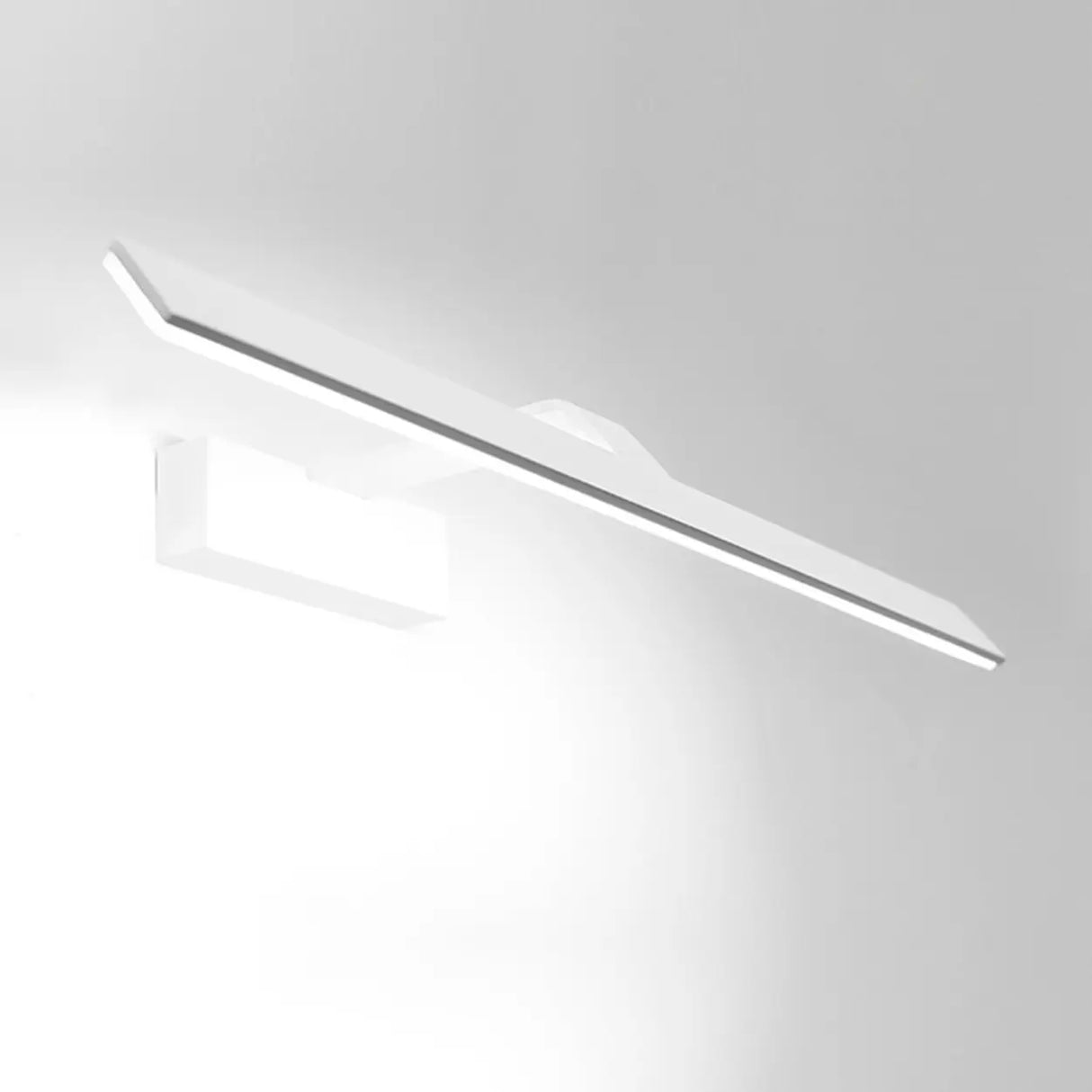 Simple Black Linear LED Bathroom Vanity Light Fixture Image - 7