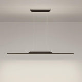 Simple Black Linear Metal LED Island Ceiling Light Image - 14