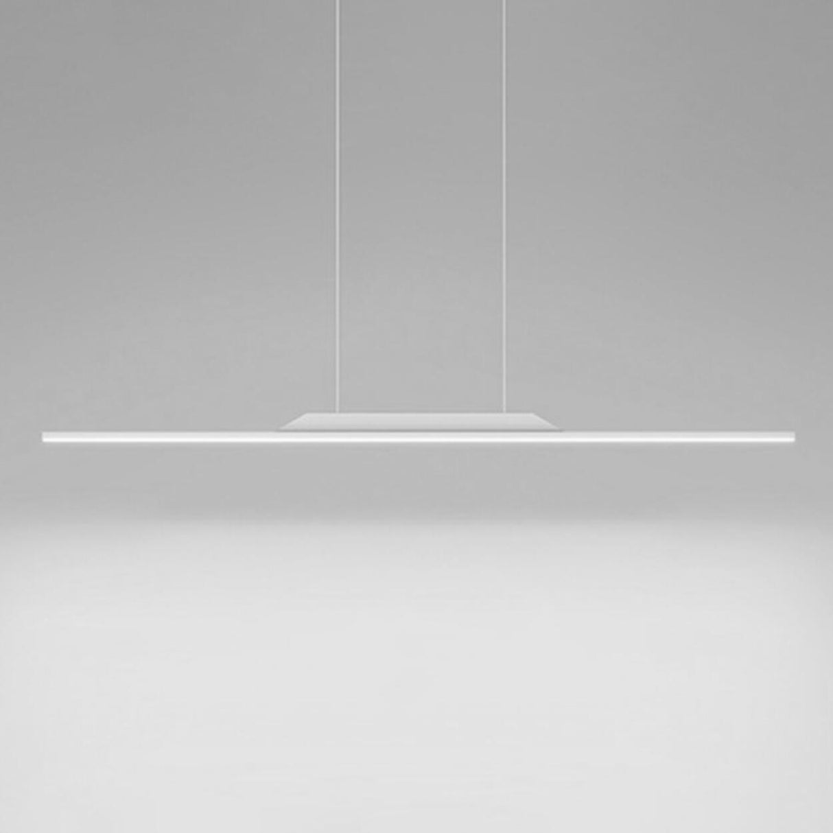 Simple Black Linear Metal LED Island Ceiling Light Image - 15