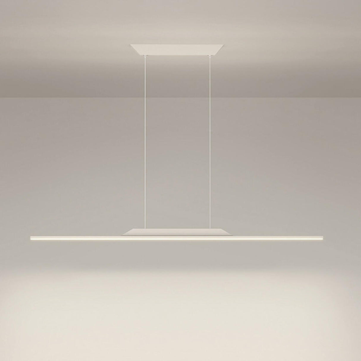 Simple Black Linear Metal LED Island Ceiling Light Image - 18