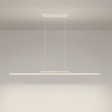 Simple Black Linear Metal LED Island Ceiling Light Image - 18