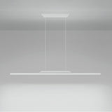 Simple Black Linear Metal LED Island Ceiling Light Image - 19