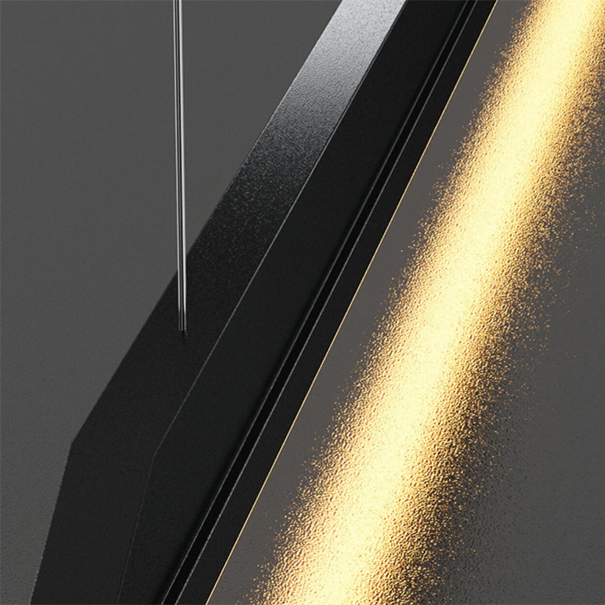 Simple Black Linear Metal LED Island Ceiling Light Image - 23