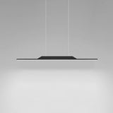 Simple Black Linear Metal LED Island Ceiling Light Image - 4