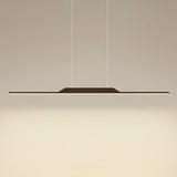 Simple Black Linear Metal LED Island Ceiling Light Image - 6