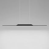 Simple Black Linear Metal LED Island Ceiling Light Image - 8