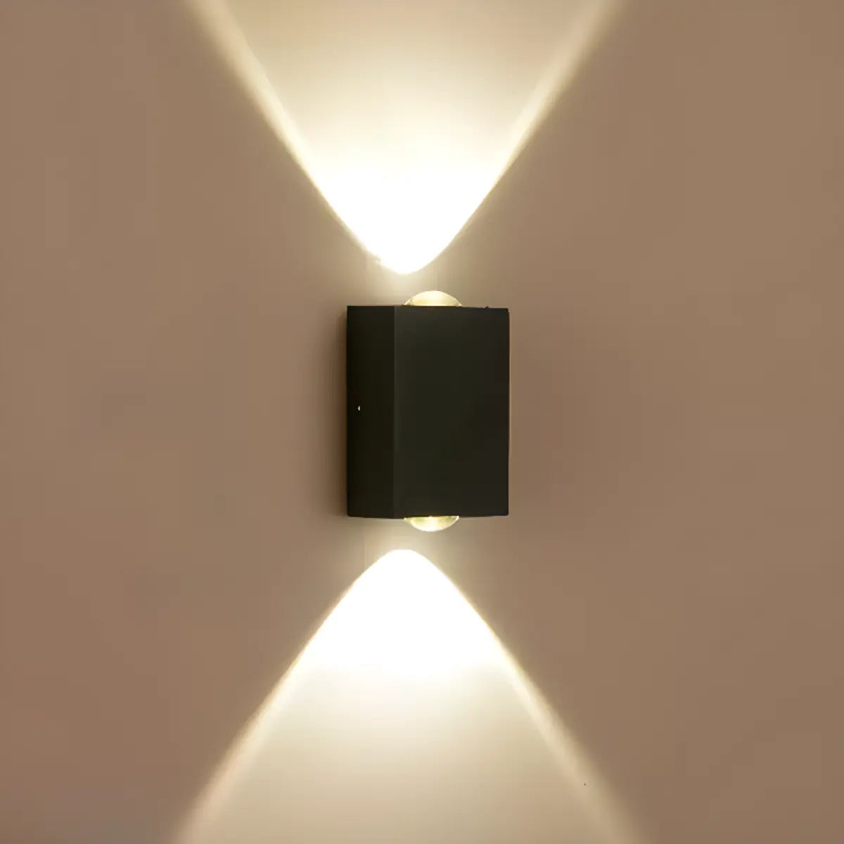 Simple Black Metal Clear Glass Wall Light Warm Light Image - 6