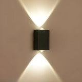 Simple Black Metal Clear Glass Wall Light Warm Light Image - 6