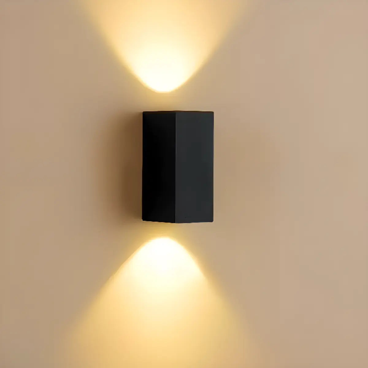 Simple Black Metal Clear Glass Wall Light Warm Light Image - 7