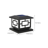 Simple Black Modern Solar-Powered Outdoor Post Lamp Image - 14