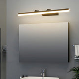 Simple Black Rectangular LED Bathroom Vanity Light Image - 1