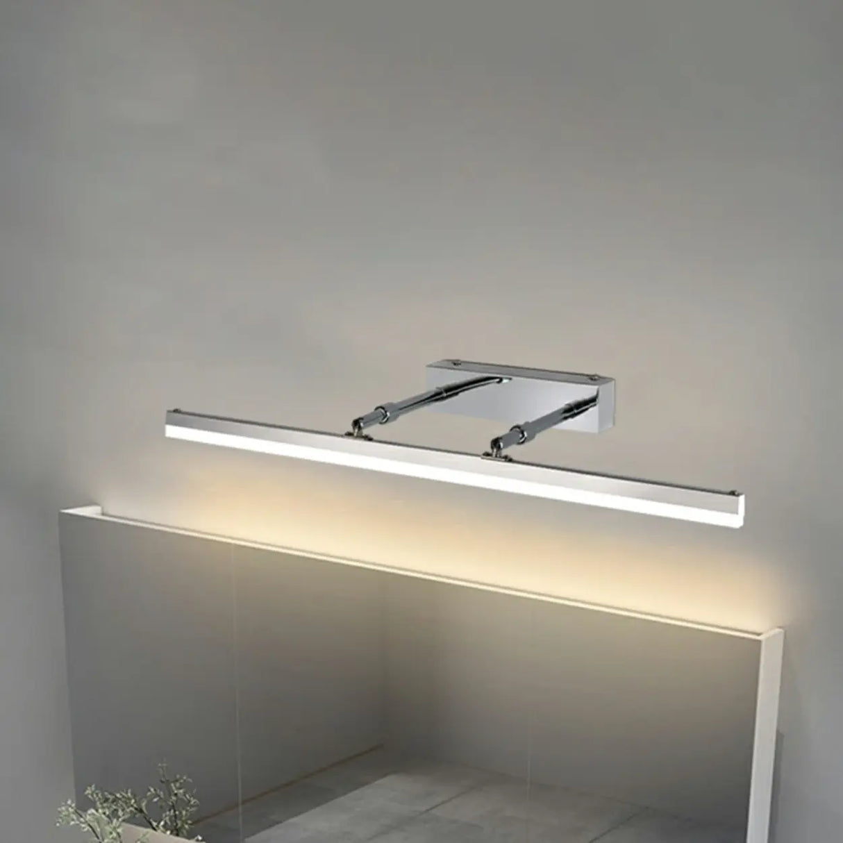 Simple Black Rectangular LED Bathroom Vanity Light Image - 10