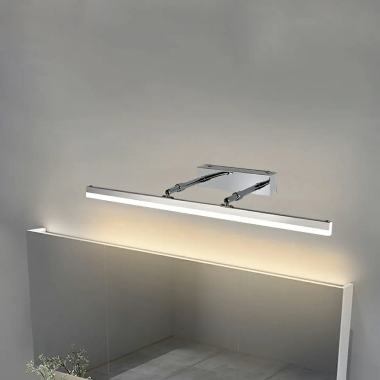 Simple Black Rectangular LED Bathroom Vanity Light Image - 9