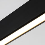 Simple Black Rectangular LED Island Pendant Light Image - 12