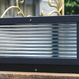 Simple Black Rectangular Solar Outdoor Fence Post Light Image - 9