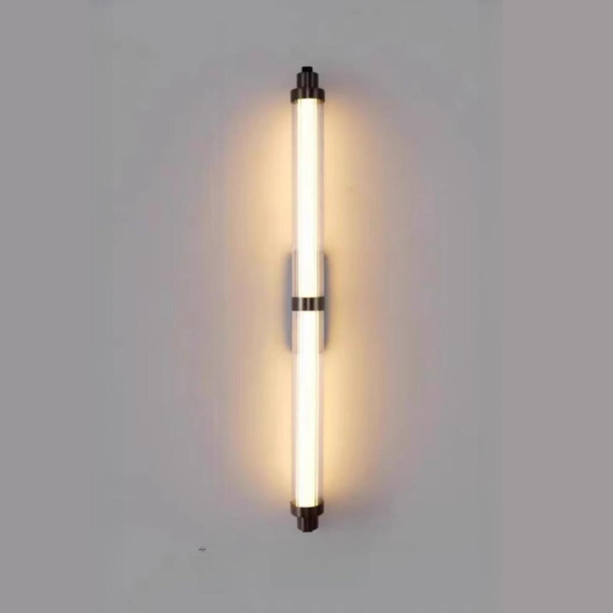 Simple Black Slim Vertical LED Wall Sconce Light Image - 6