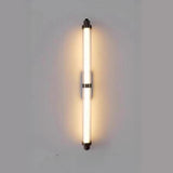 Simple Black Slim Vertical LED Wall Sconce Light Image - 6