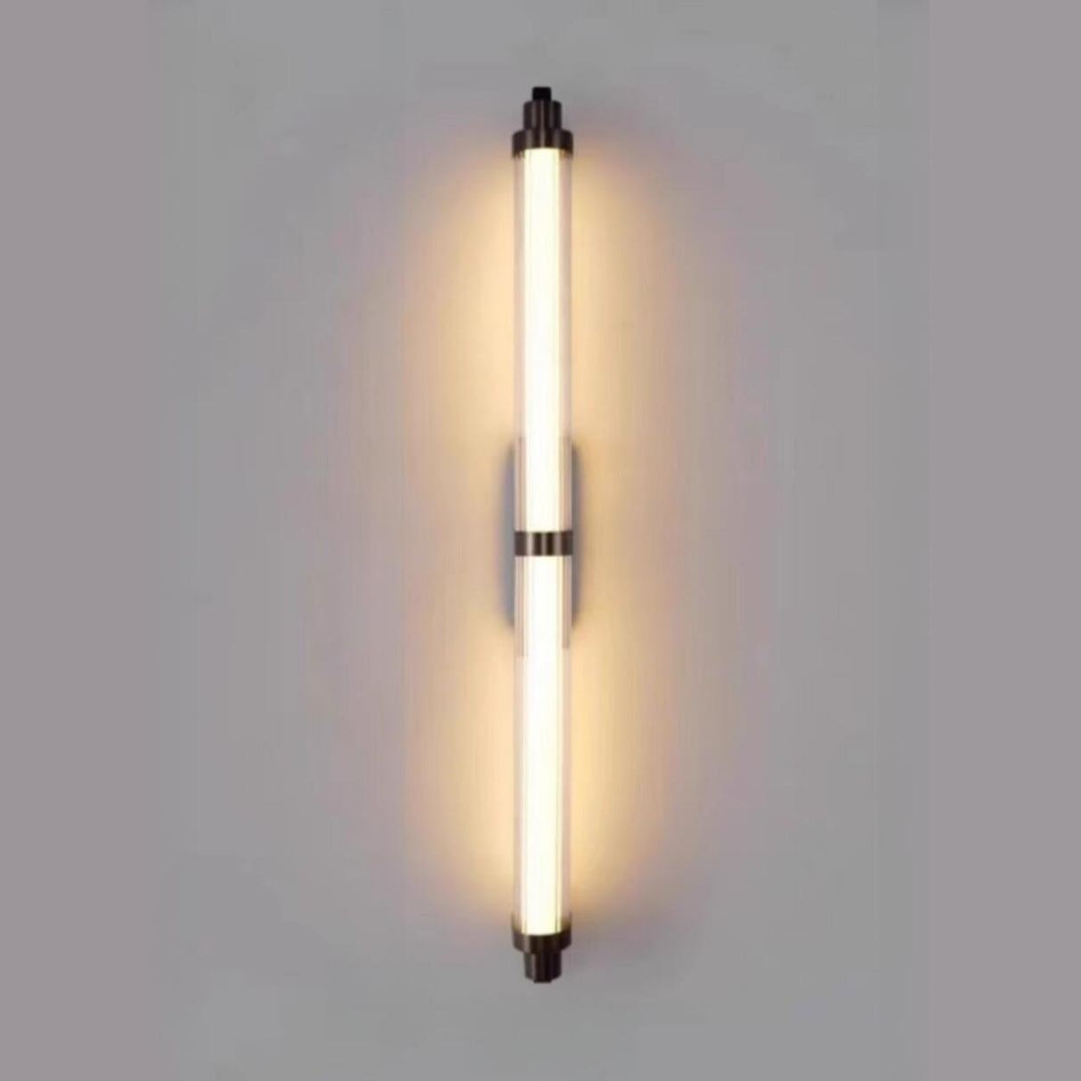 Simple Black Slim Vertical LED Wall Sconce Light Image - 7