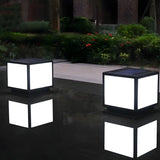 Simple Black Square Solar Outdoor Garden Post Light Image - 12