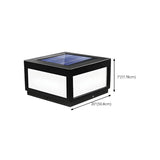 Simple Black Square Solar Outdoor Garden Post Light Image - 19