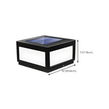 Simple Black Square Solar Outdoor Garden Post Light Image - 21