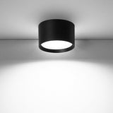 Simple Black White Cylinder Flush Mount Ceiling Light Image - 13