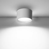 Simple Black White Cylinder Flush Mount Ceiling Light Image - 37