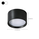 Simple Black White Cylinder Flush Mount Ceiling Light Image - 50