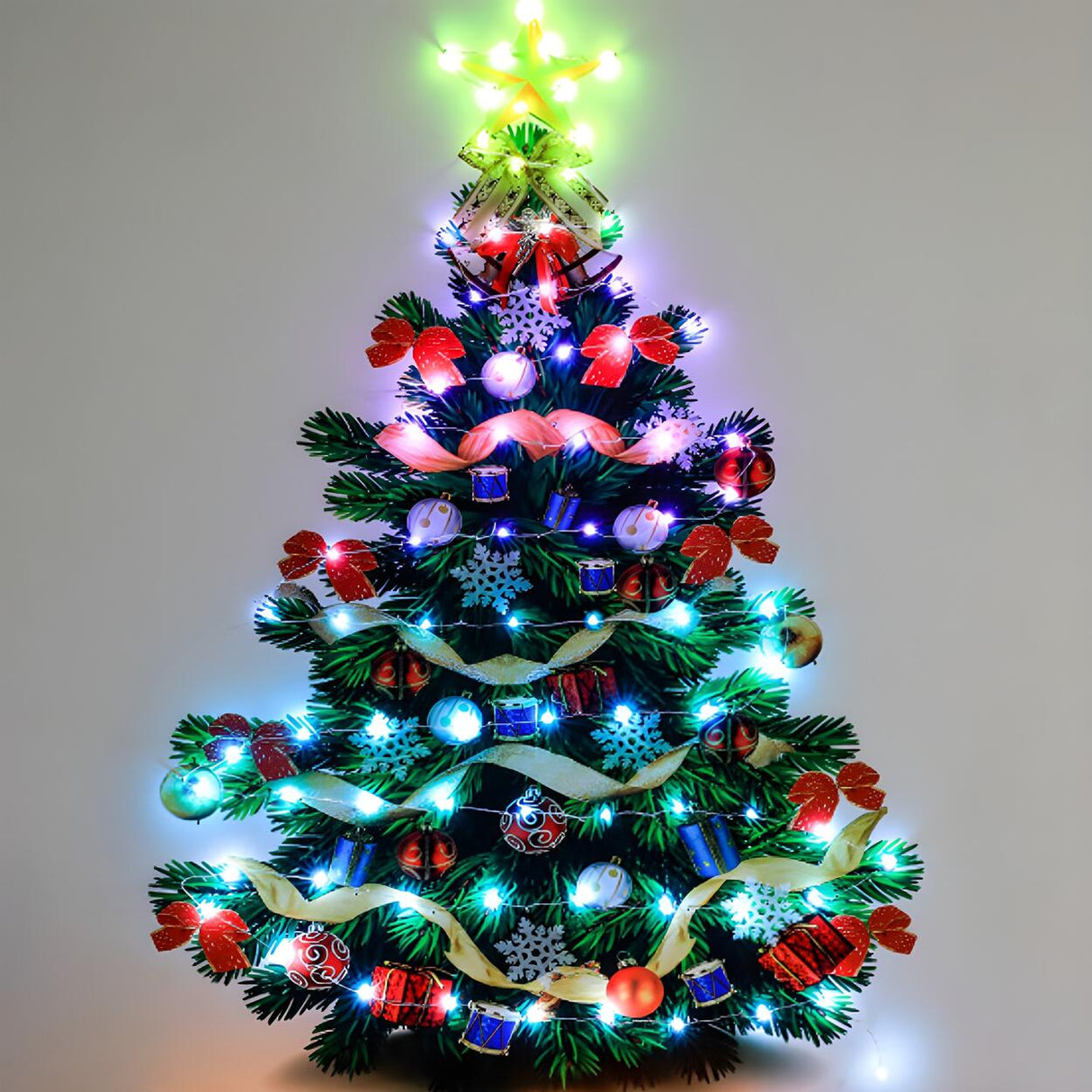 Simple Bluetooth Orb Christmas Tree Decor String Light Image - 13