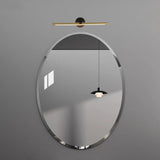 Simple Circular Backplate Gold Linear Vanity Light Image - 1