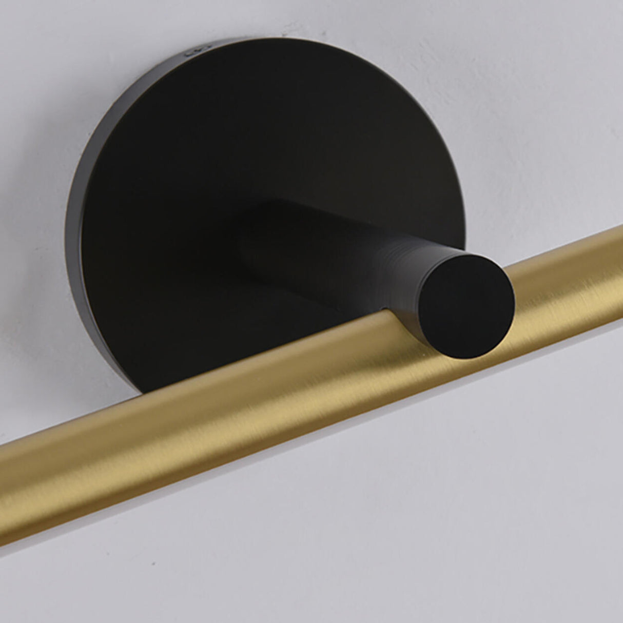 Simple Circular Backplate Gold Linear Vanity Light Image - 6