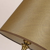 Simple Classic Fabric Lampshade Modern Brass Table Lamp Image - 7