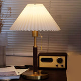 Simple Classic Umbrella-Shaped Brass Base Table Lamp Image - 11