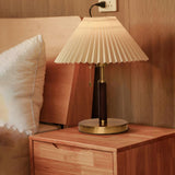 Simple Classic Umbrella-Shaped Brass Base Table Lamp Image - 15