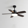 Simple Classic Wooden 5 Blade Ceiling Fan with Light Image - 9