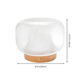 Simple Clear Drum Glass Mountain Design Table Lamp #size